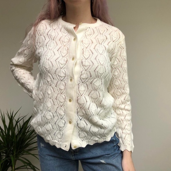 Vintage Crochet Cardigan Size S/M - Picture 2 of 4